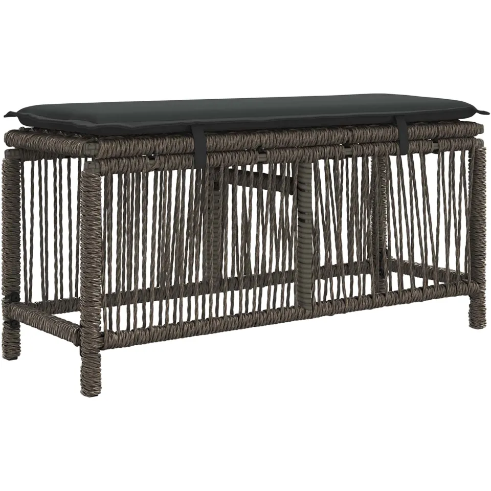 vidaXL Tuin eettafelset 3 st 2-zits Grijs en Donkergrijs poly rattan, foto 4