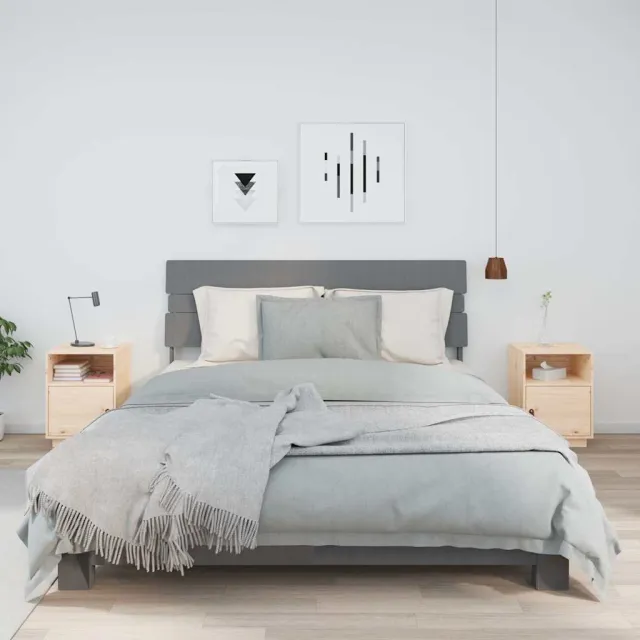 vidaXL Nachtkastjes 2 st 40x34x55 cm massief grenenhout bruin, foto 2