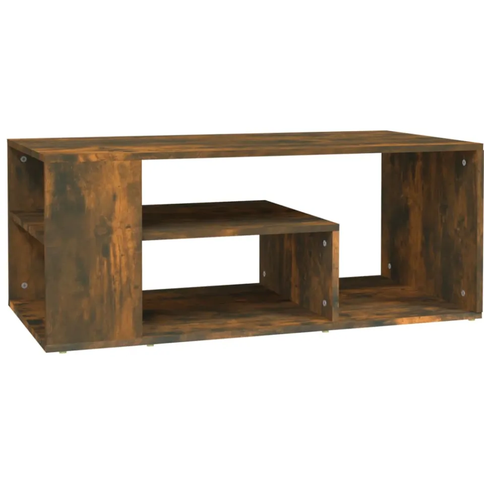 vidaXL Salontafel 100x50x40 cm bewerkt hout gerookt eikenkleurig, foto 3
