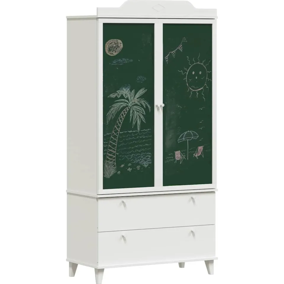 vidaXL Creatieve opslag voor kinderen ROROS Wit 90 x 45 x 180 cm