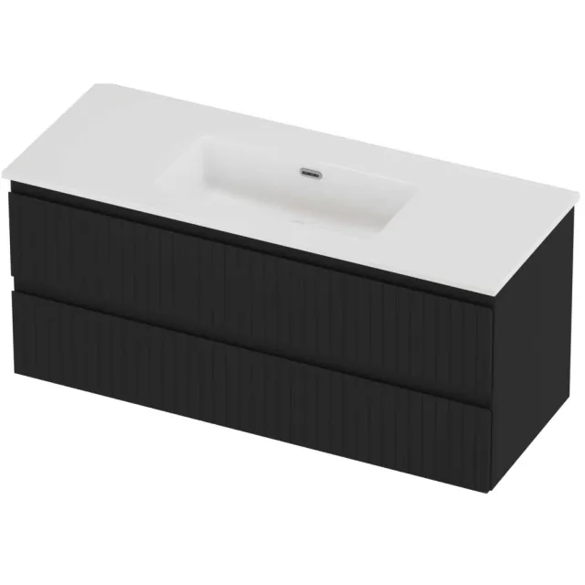 Proline Tribute Badmeubelset Porselein Elegant 120x46x54 cm Glans Wit Mat Zwart