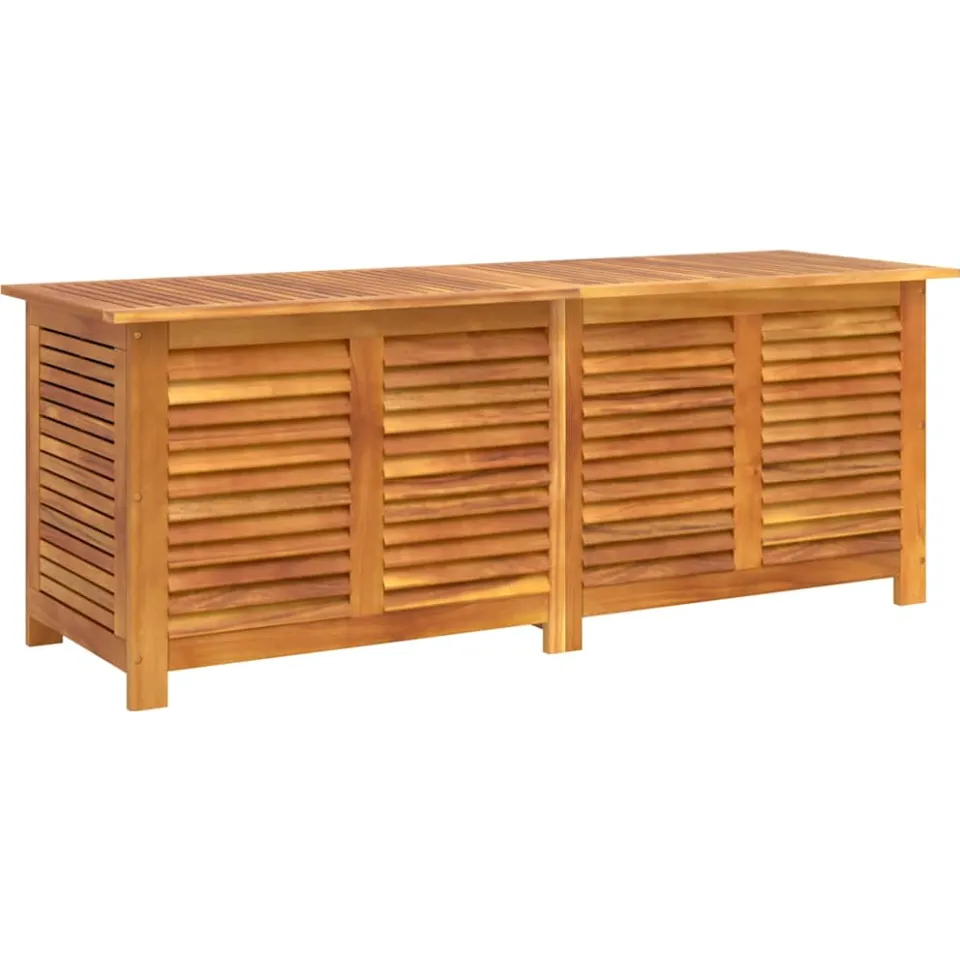 vidaXL Tuinbox met jaloezieën 150x50x56 cm massief acaciahout Bruin