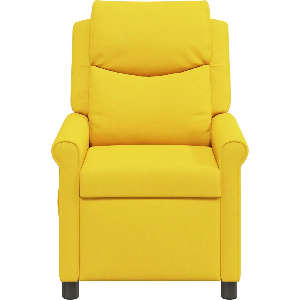 vidaXL Ligstoel Licht Geel 69 x 93 x 102 cm Stof, foto 4