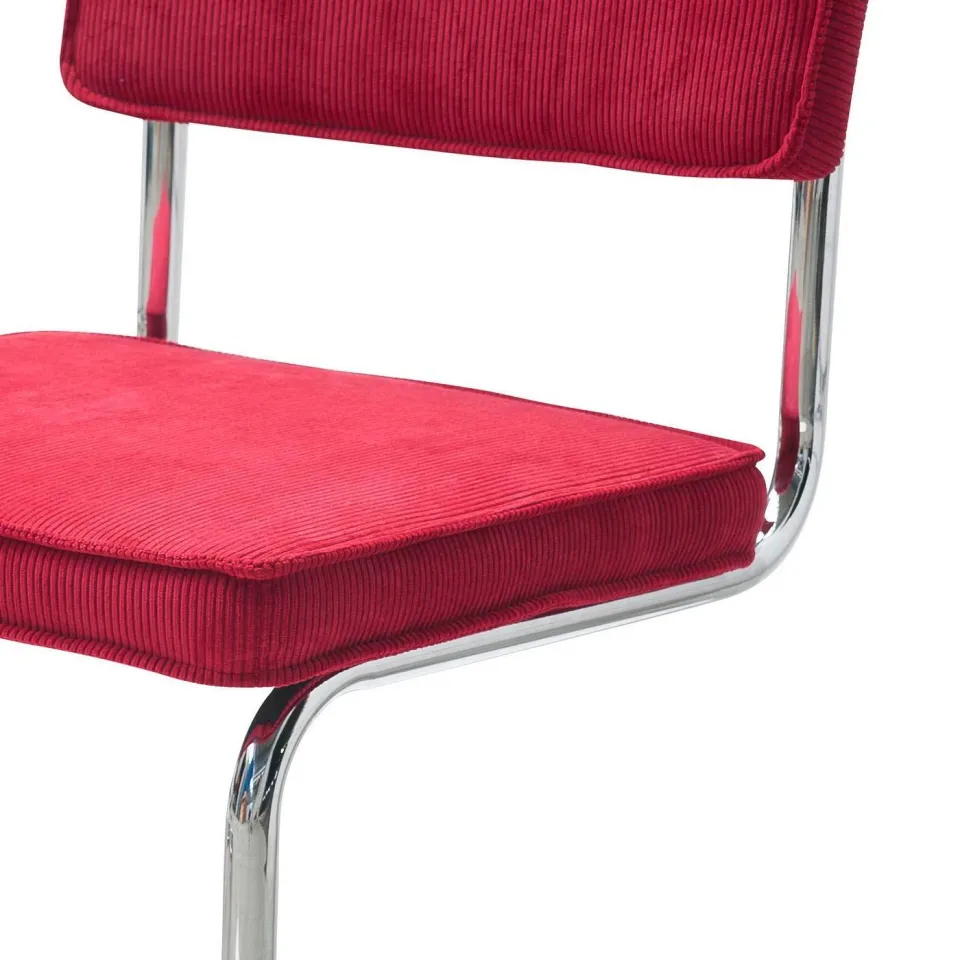 Lisomme Anne ribstof eetkamerstoel donker rood, foto 5