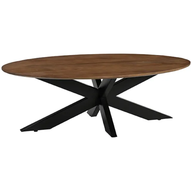 LABEL51 James Salontafel - Bruin - Hout - 130 cm - Ovaal