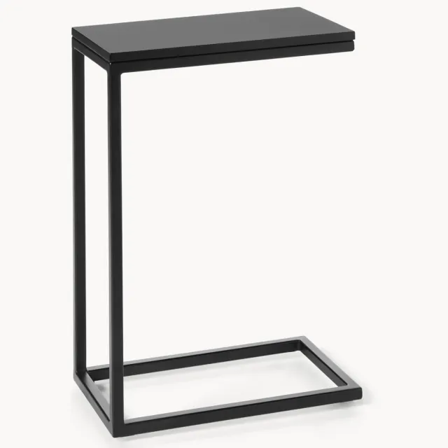 Westwing Collection Bijzettafel Celow van mangohout Zwart