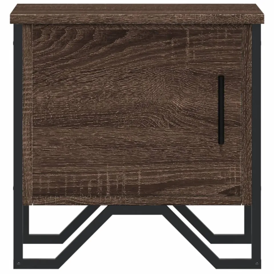vidaXL Nachtkastjes 2 st 40x30x40 cm bewerkt hout bruin eikenkleur, foto 4