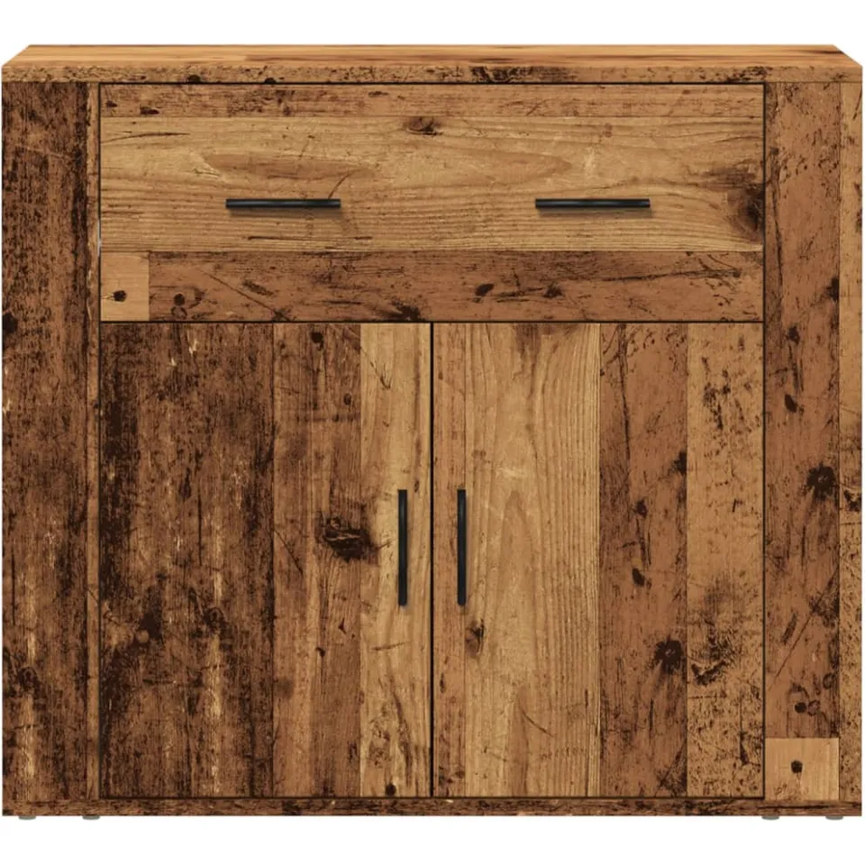vidaXL Dressoir 80x33x70 cm bewerkt hout oud houtkleurig bruin, foto 4