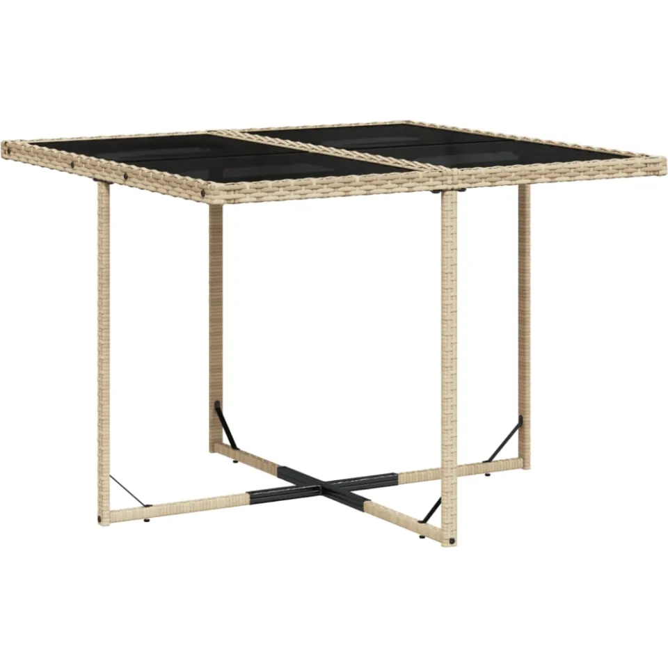 vidaXL 9-delige Tuinset met kussens poly rattan beige, foto 3