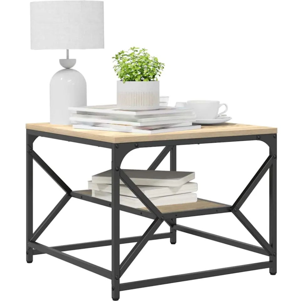vidaXL Salontafel Sonoma Eiken 51 x 50 x 40 cm Bruin