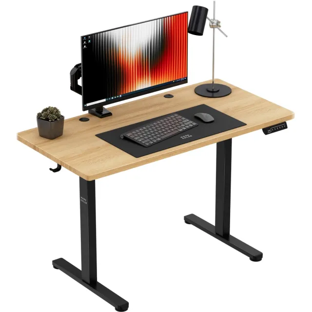 Mark Adler Leader 6.9 Elektrisch Verstelbaar Bureau - 120 cm - Zit Sta Bureau - Zwart/hout