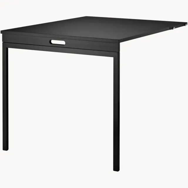 String Furniture Inklapbare tafel String System, B 78 x D 30 cm Zwart