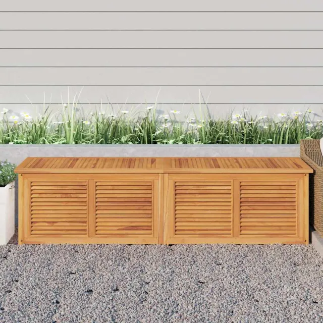 vidaXL Tuinbox met zak 200x50x55 cm massief teakhout bruin, foto 2