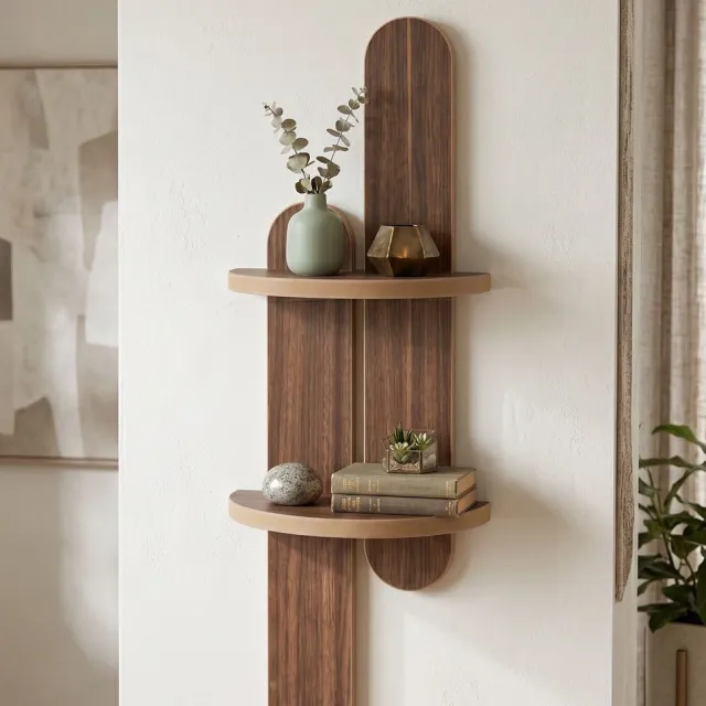 Skye Decor , Wandplank, Artmtkwll4 - Wenge, MDF, Wenge, 26 x 13 x 80 cm