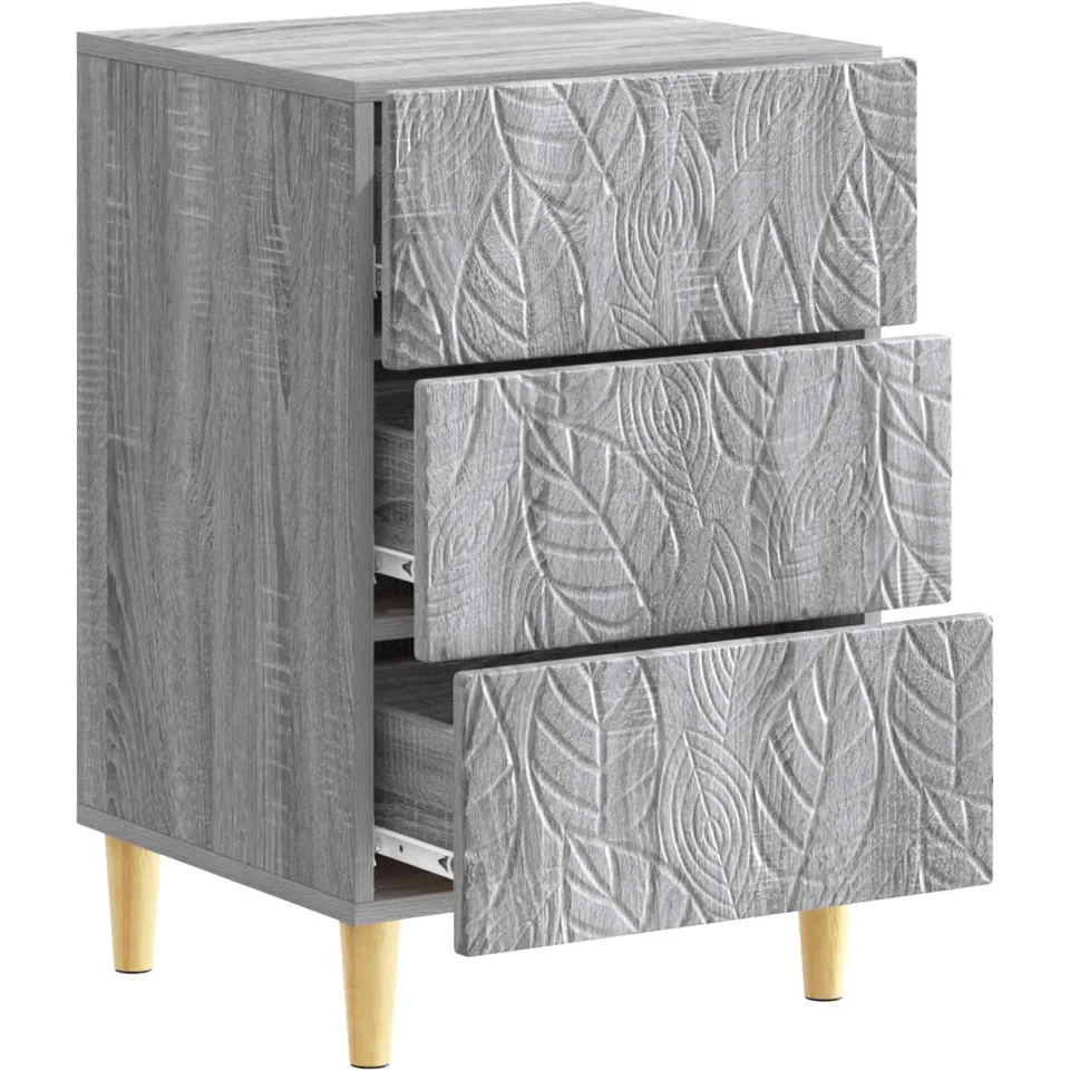 vidaXL Nachtkastje Grijs Sonoma 43 x 41 x 66,5 cm Bewerkt hout