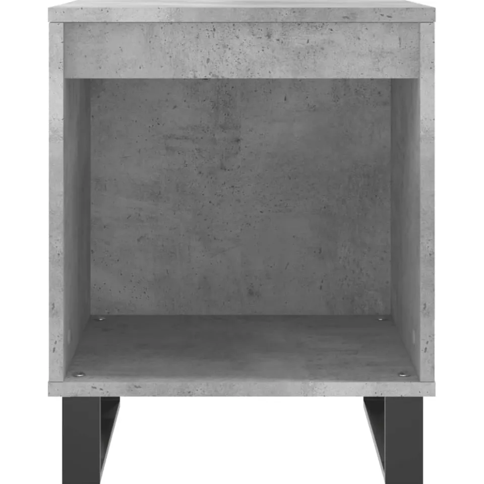 vidaXL Nachtkastjes 2 st 40x35x50 cm bewerkt hout betongrijs grijs, foto 4