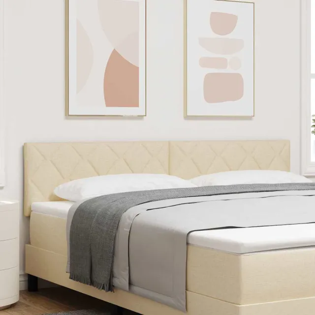 vidaXL Hoofdbord Crème 180 cm Stof Beige