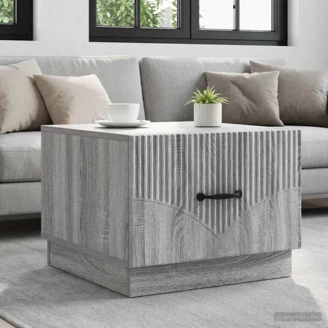 vidaXL Salontafel Grijs sonoma 49 x 50 x 37 cm Bewerkt hout, foto 2