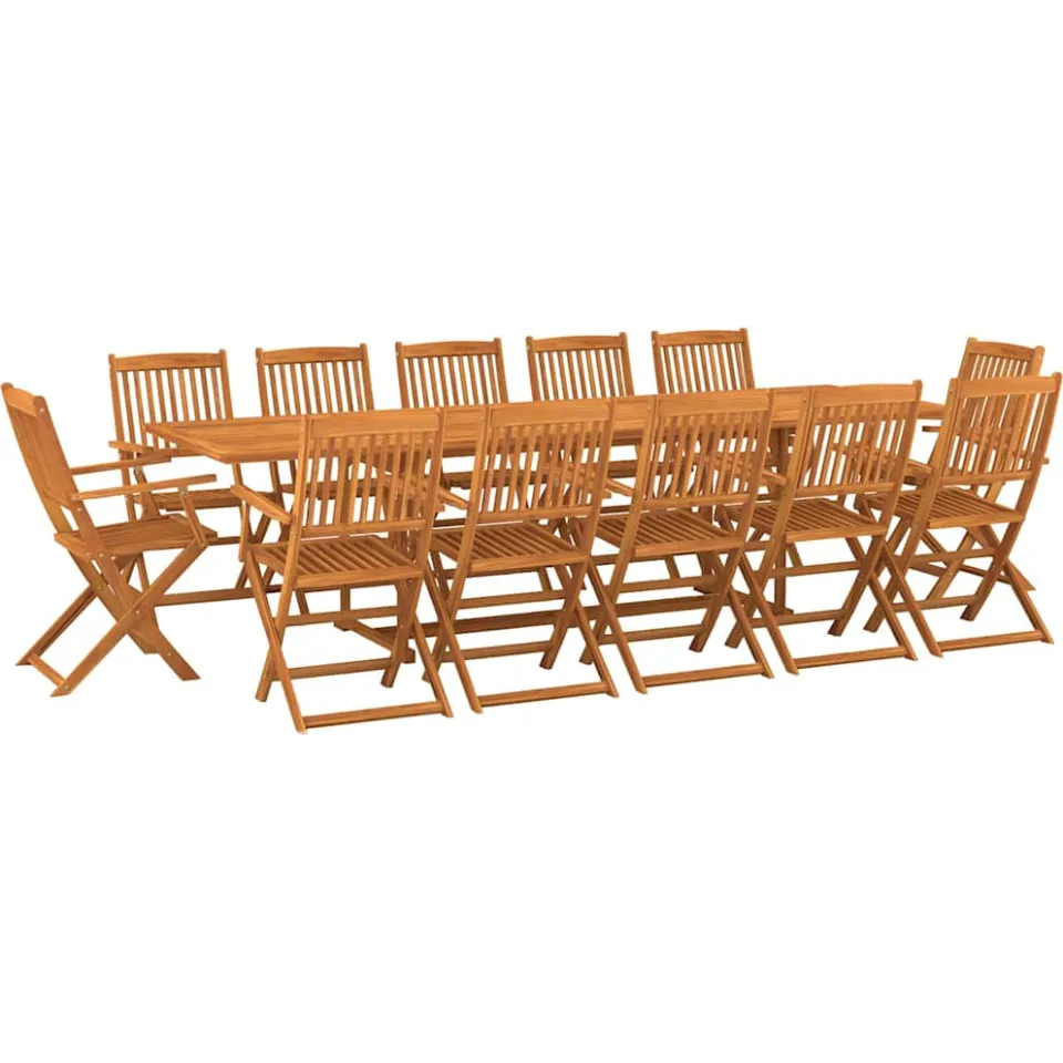 vidaXL 13-delige Tuinset 280x90x75 cm massief acaciahout bruin, foto 3