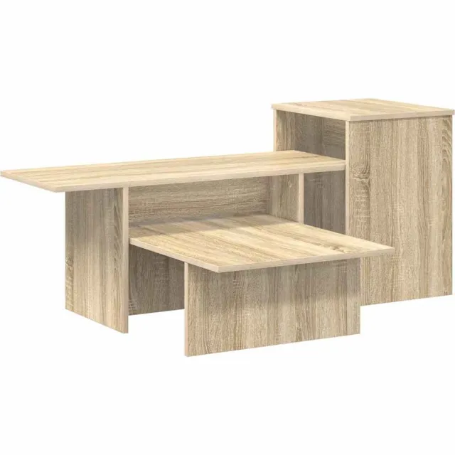 vidaXL Wandtafel - Sonoma - Eik - 91,5 - x - 35 - x - 38,5 - cm - Bewerkt - hout Sonoma eiken