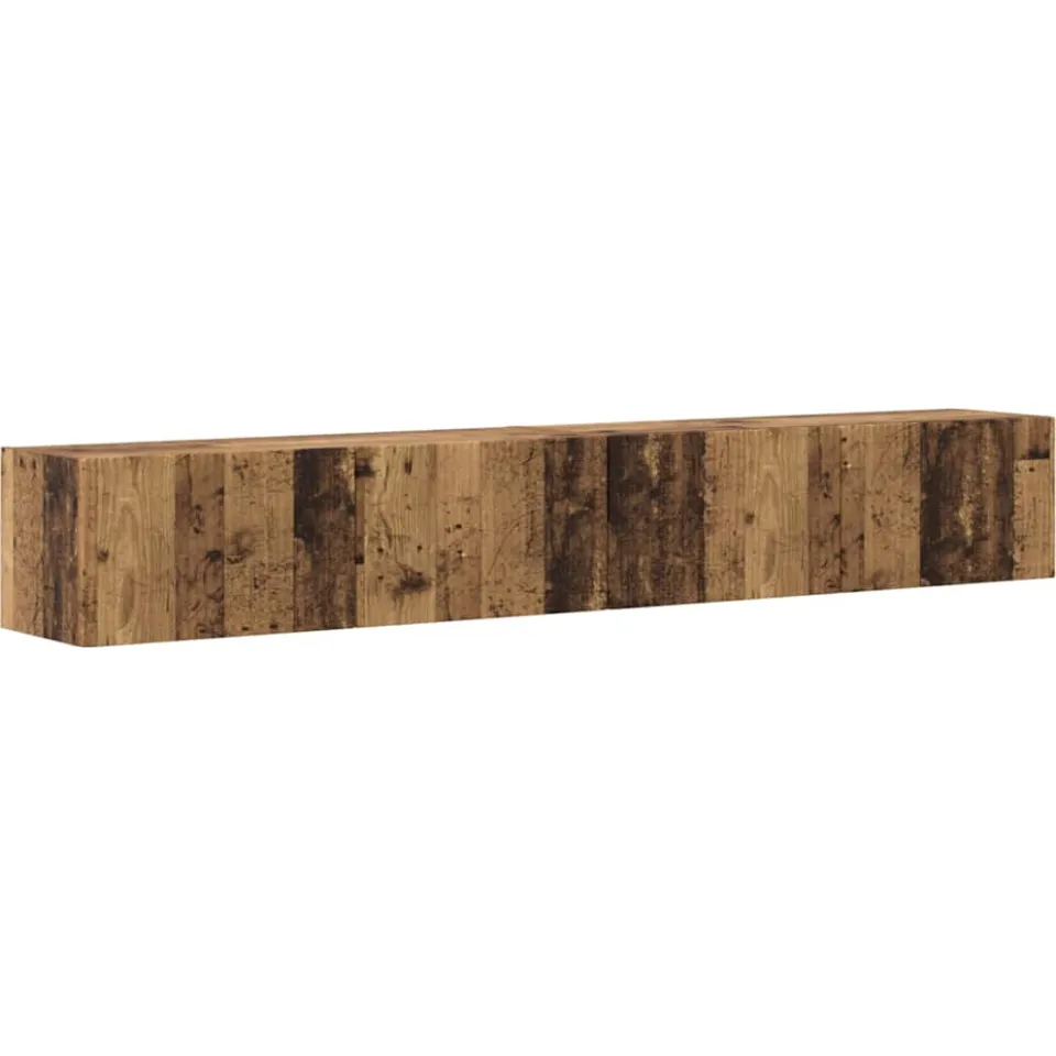 vidaXL TV Wandkast 2 st Oud Hout Bewerkt hout bruin, foto 3