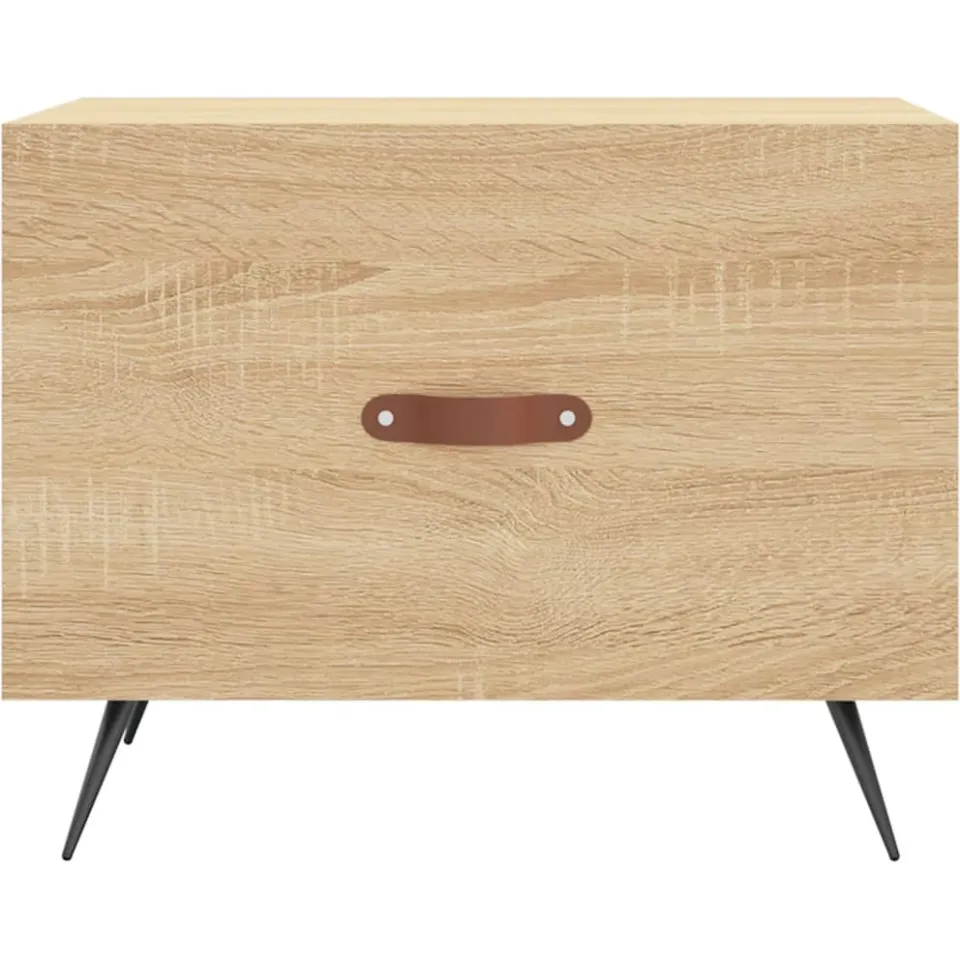 vidaXL Salontafels 2 st 50x50x40 cm bewerkt hout sonoma eikenkleurig, foto 5