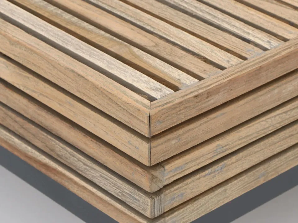 ROUGH Furniture ROUGH-D lounge tuintafel 110x110cm bruin, foto 3