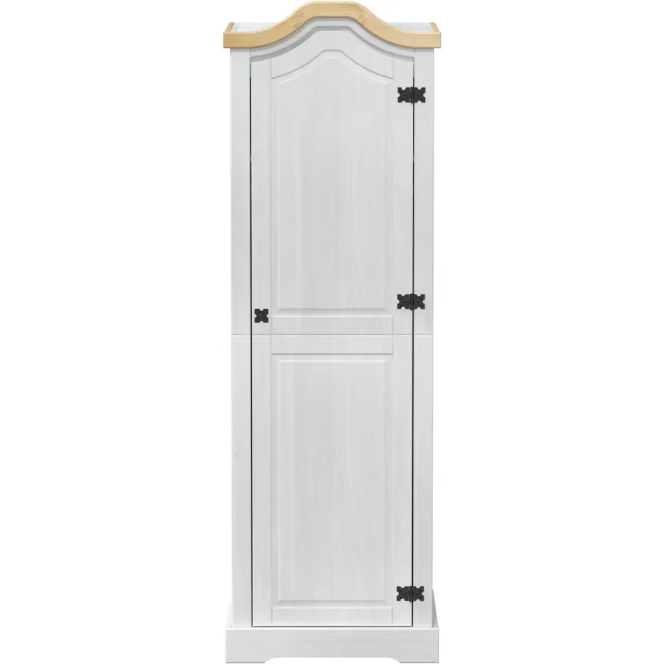 vidaXL Kasten Wit 55 x 52 x 170 cm Massief grenenhout, foto 4