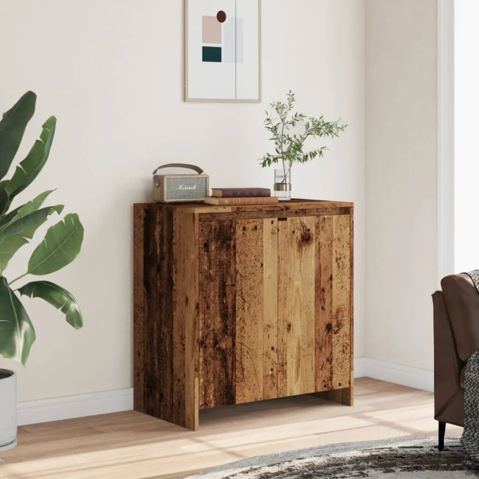 vidaXL Dressoir 70x41x75 cm bewerkt hout oud houtkleurig bruin, foto 2