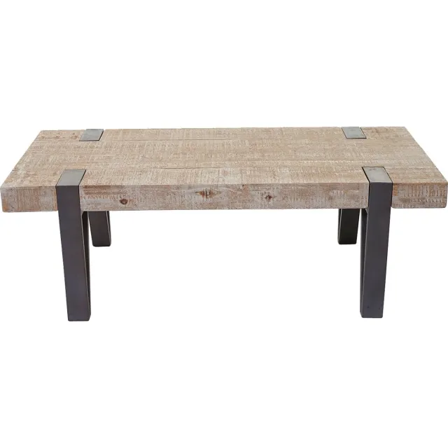 Cosmo Casa Salontafel - Woonkamertafel - Massief rustiek dennenhout - Gecertificeerd 40x120x60cm Bruin