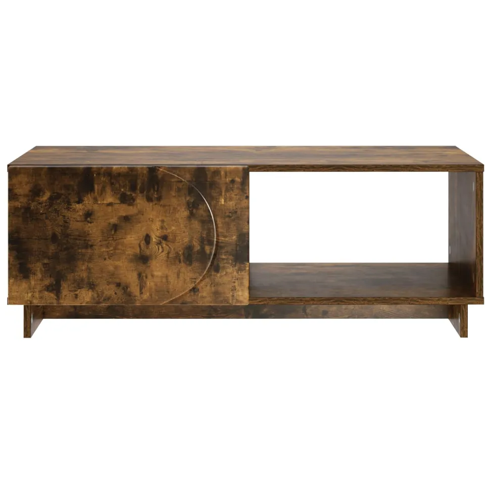 vidaXL Salontafel Gerookt eiken 95 x 50,5 x 35 cm Bewerkt hout, foto 3