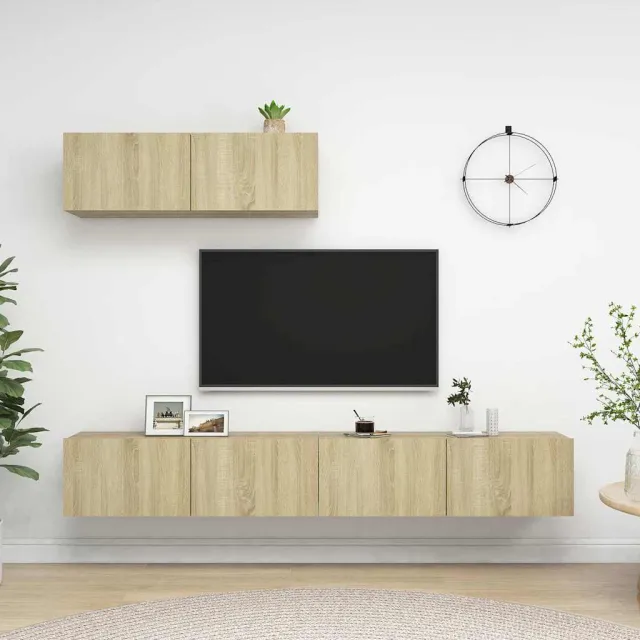 vidaXL Tv-meubelen 3 st bewerkt hout sonoma eikenkleurig, foto 2