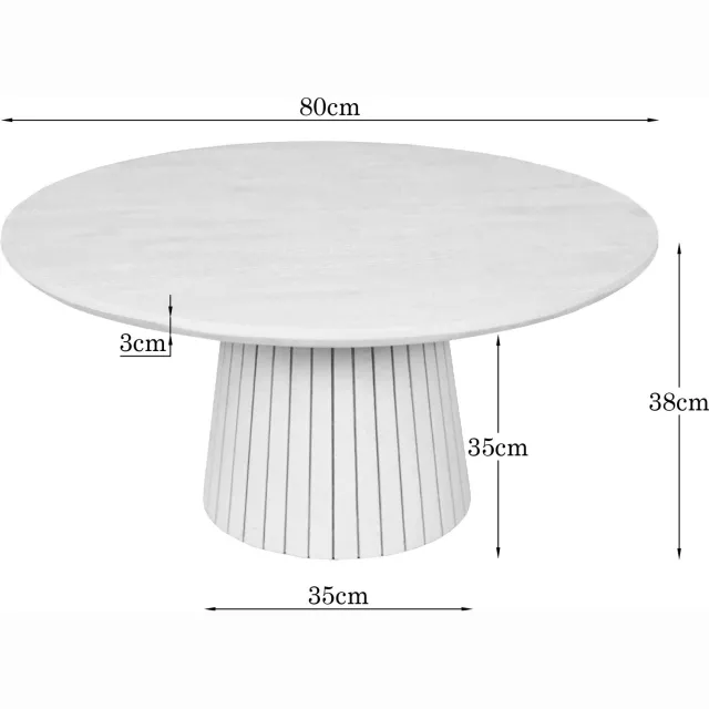 Starfurn Salontafel Solana Bruin - Bruin - 80x80x38 cm