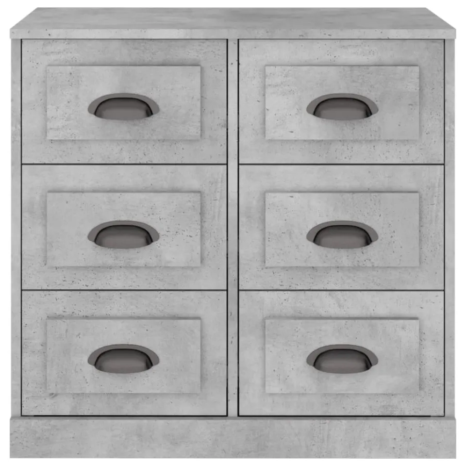 vidaXL Dressoir 70x35,5x67,5 cm bewerkt hout betongrijs grijs, foto 4