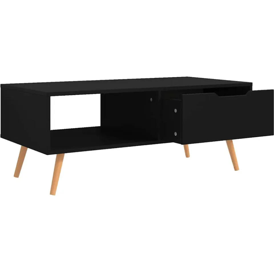 vidaXL Salontafel 100x49,5x43 cm bewerkt hout zwart, foto 4