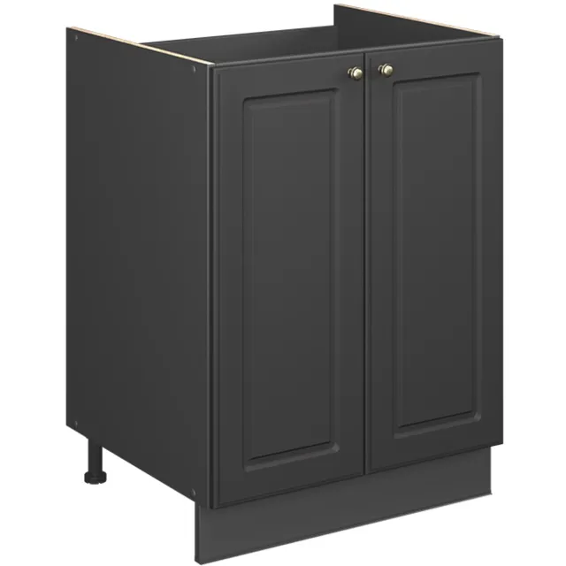 Vicco Wastafelkast Fame-Line, Anthrazit-Gold Landhaus/Antraciet, 60 cm Anthrazit-Gold landelijk/Antraciet