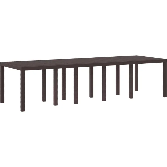 vidaXL Tuinstafel Bruin 300 x 100 x 73 cm poly rattan, foto 2