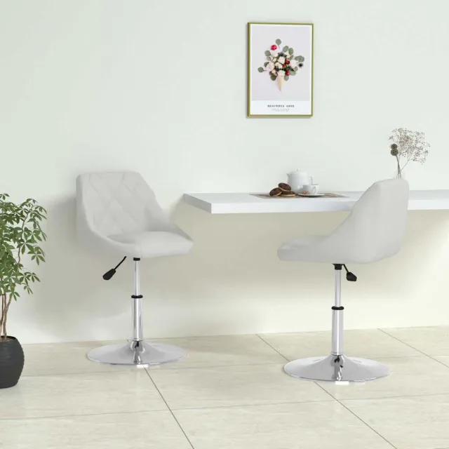 vidaXL Eetkamerstoelen 2 st kunstleer wit, foto 2