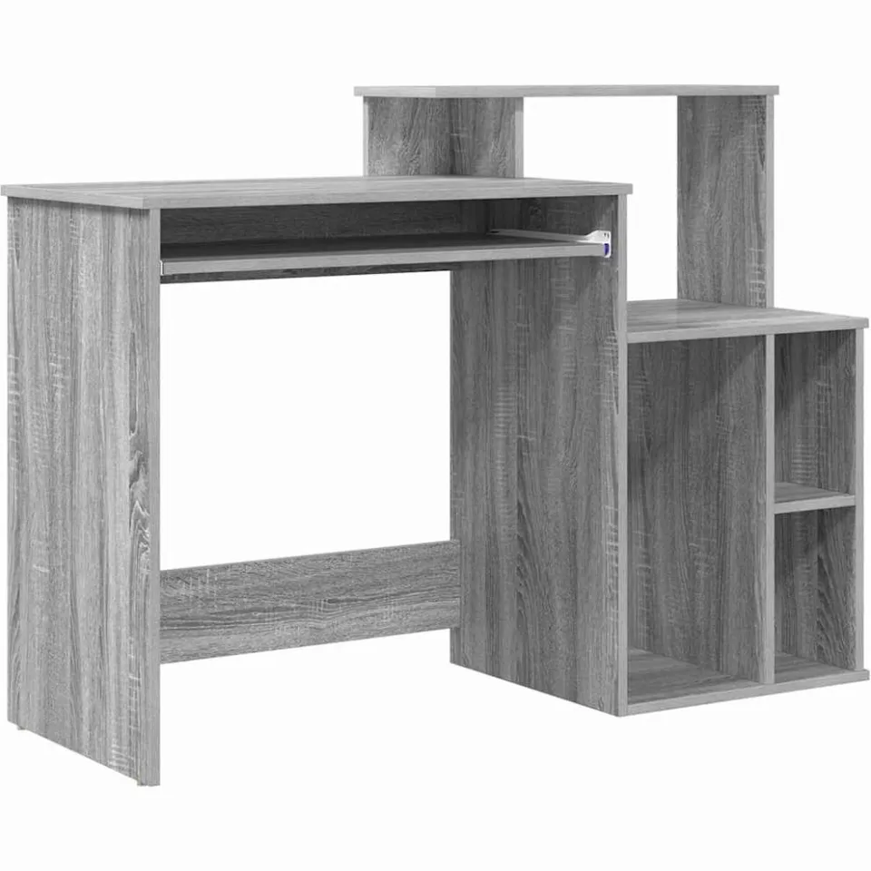 vidaXL Bureau Grijs Sonoma 120,5 x 44 x 88,5 cm Bewerkt hout