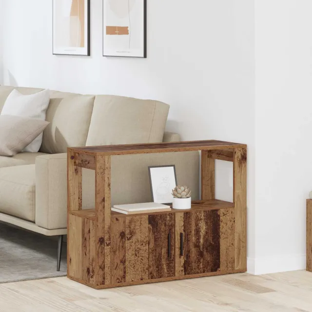 vidaXL Dressoir Oud hout 80 x 30 x 60 cm Bewerkt hout bruin