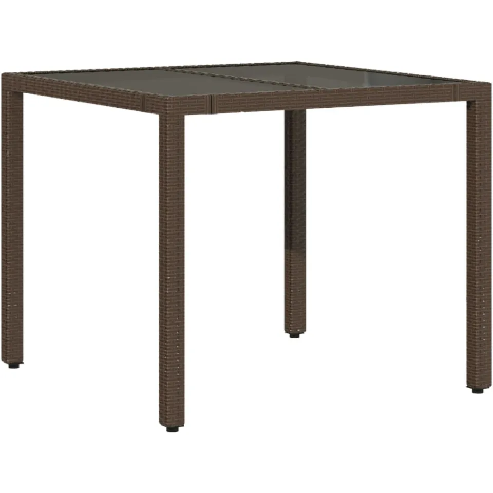 vidaXL 5-delige Bistroset met kussens poly rattan bruin, foto 4
