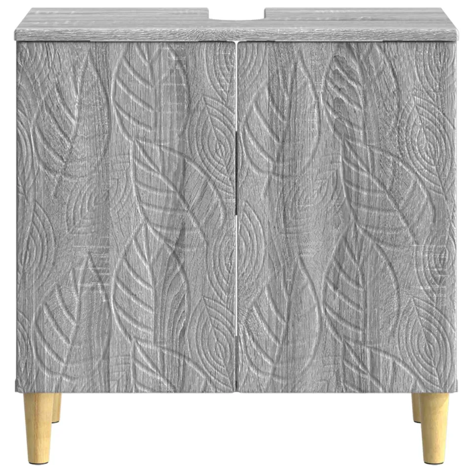 vidaXL Badkamer wastafelkast DELFT Grijs Sonoma 59,5 x 31,5 x 59 cm, foto 4