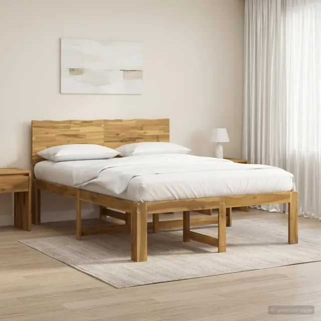 vidaXL Tweepersoonsbed met hoofdeinde ROSTOCK Wit 150 x 200 cm