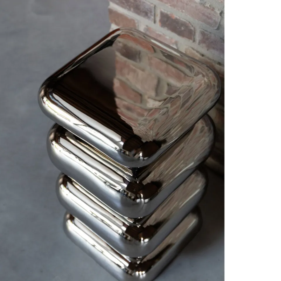 Dutchbone Stubby bijzettafel zilver, foto 2