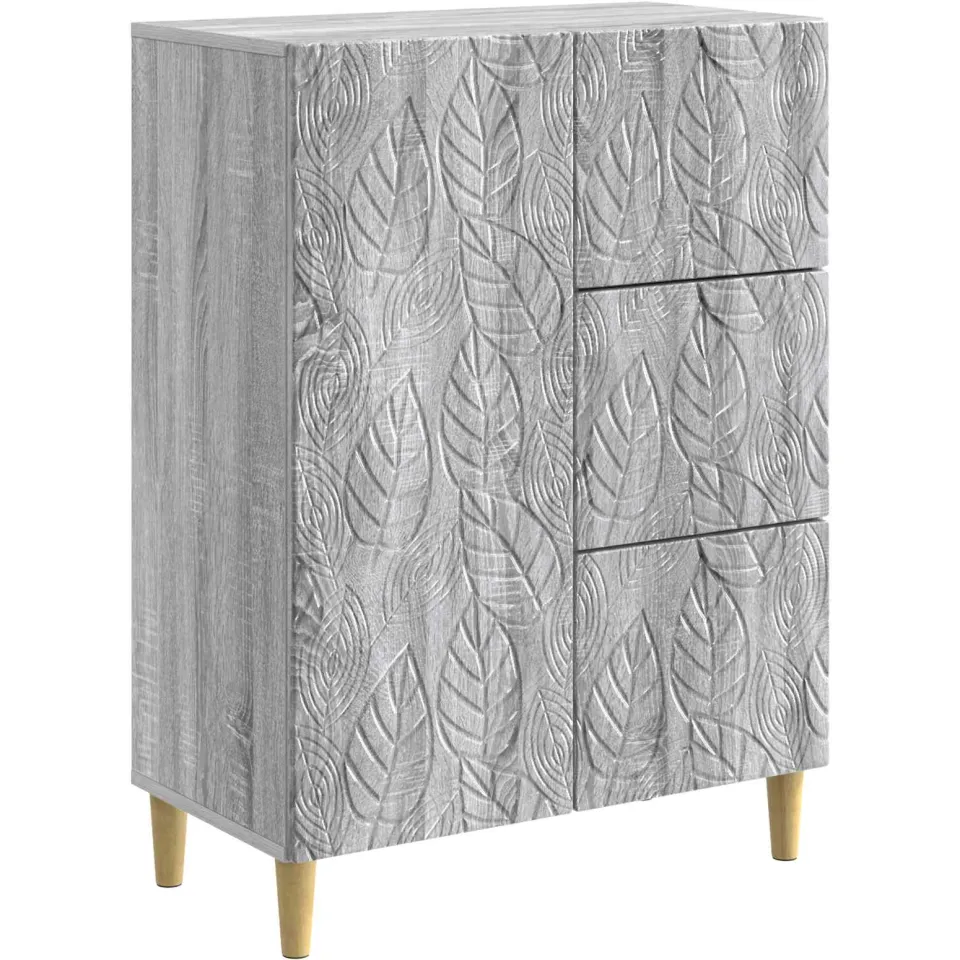 vidaXL Dressoir Grijs Sonoma 66 x 34,5 x 90 cm Bewerkt hout, foto 3