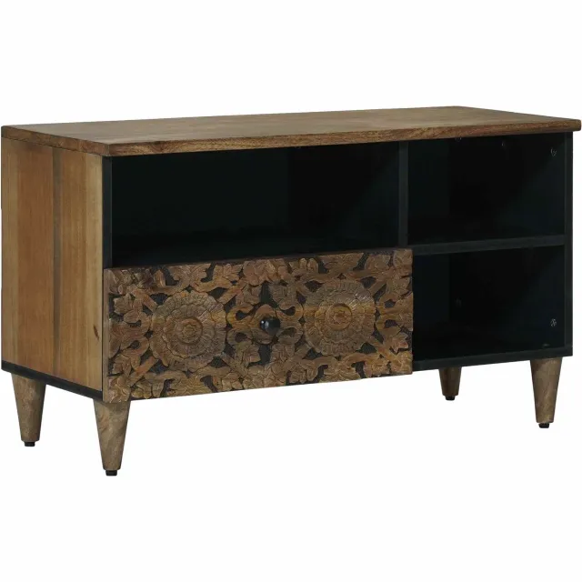 vidaXL TV-kast Bruin 80 x 33 x 46 cm Massief Mango Hout