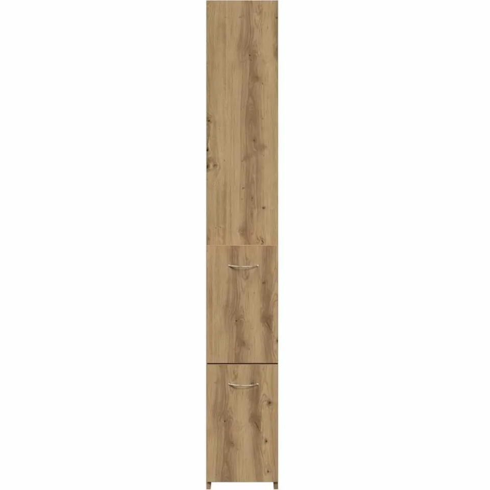vidaXL Badkamerkast 25x25x170 cm bewerkt hout artisanaal eikenkleurig Bruin