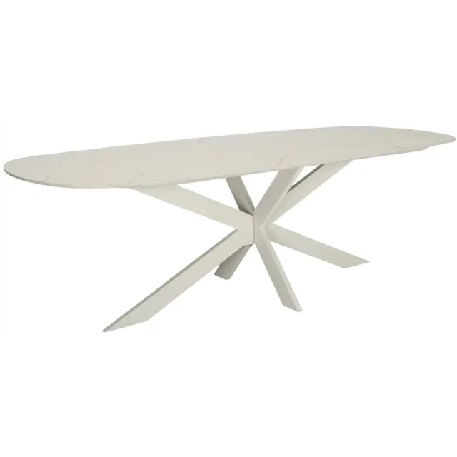 AVH-Collectie Derby dining tafel 240x100x77 cm latte Zand / Latte / Linen