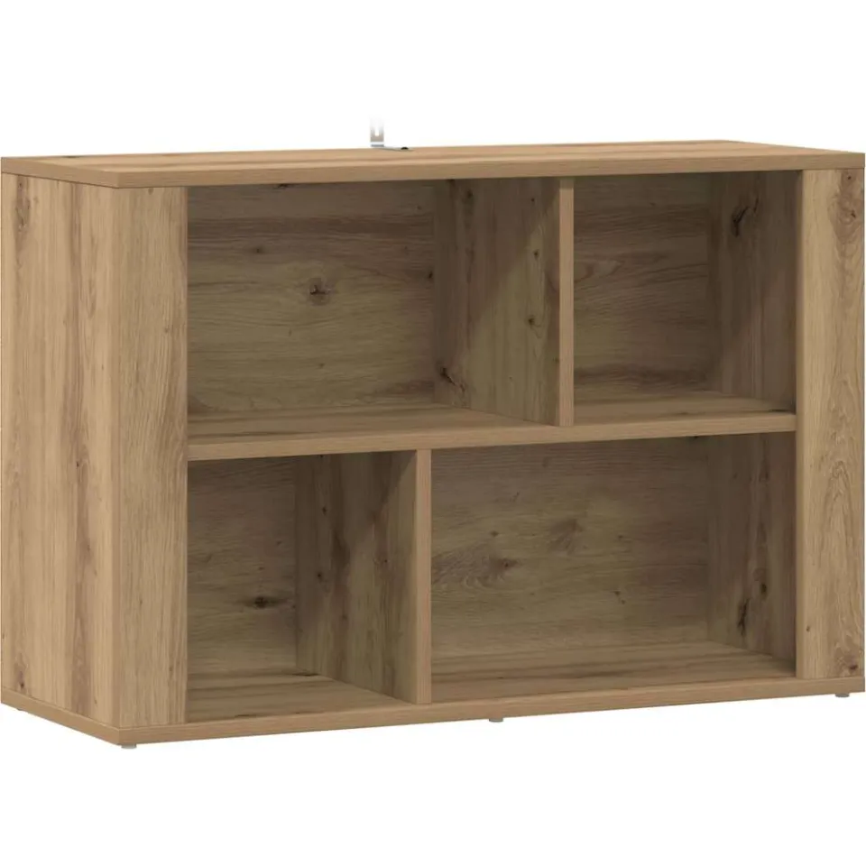 vidaXL Dressoir Artisan Eiken 80 x 30 x 53 cm Bewerkt hout, foto 3