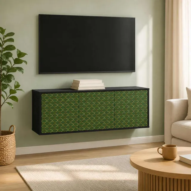 vidaXL Wandgemonteerd tv-meubel GELEEN 102 x 33 x 40 cm Zwart eiken